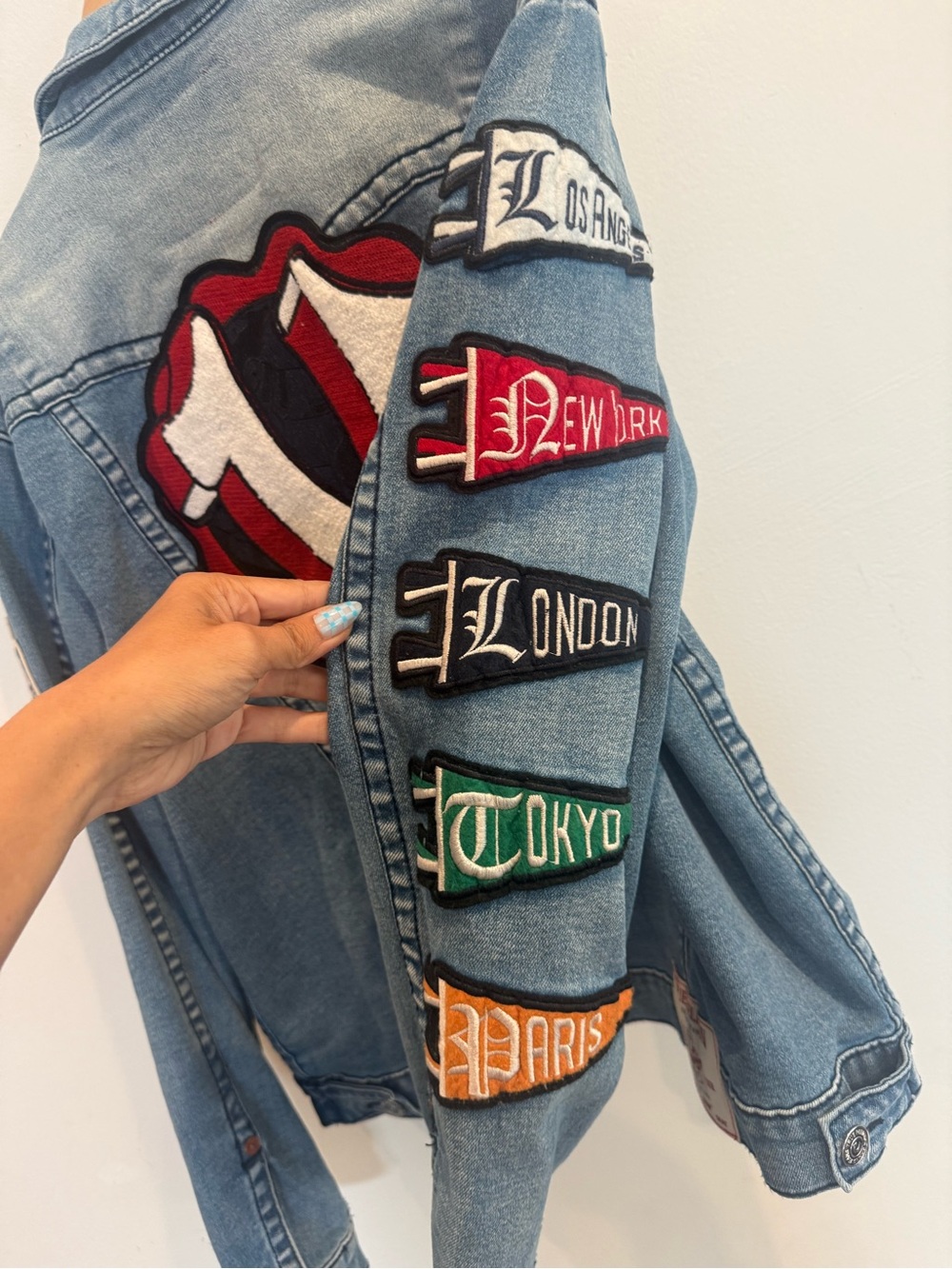 Jimmy Varsity Patch Big T Denim Jacket - Picture 10 of 10